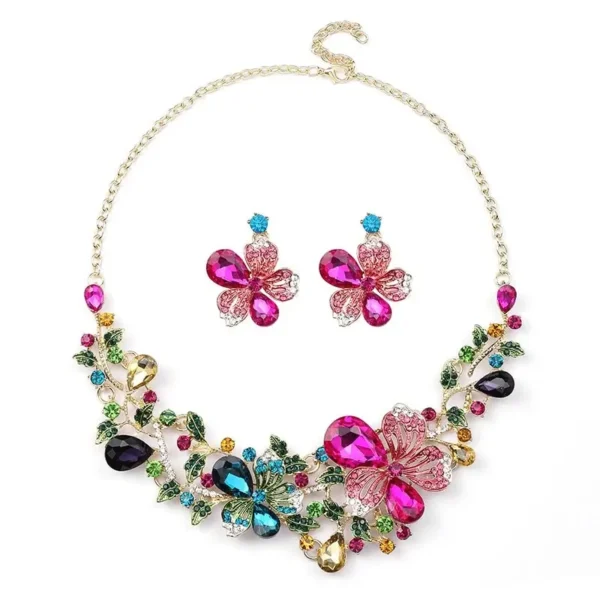 knowod Colorful flower necklace