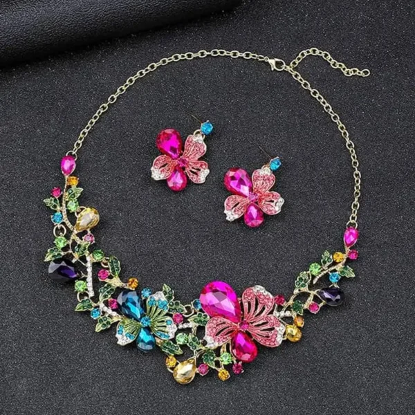 knowod Colorful flower necklace