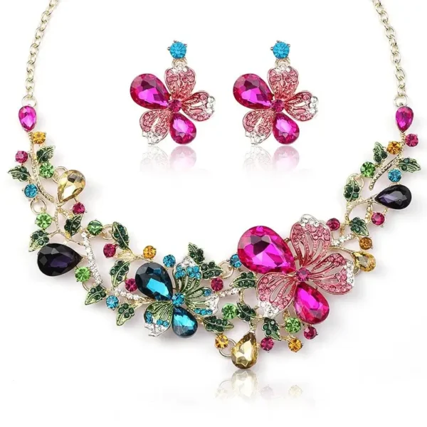 knowod Colorful flower necklace