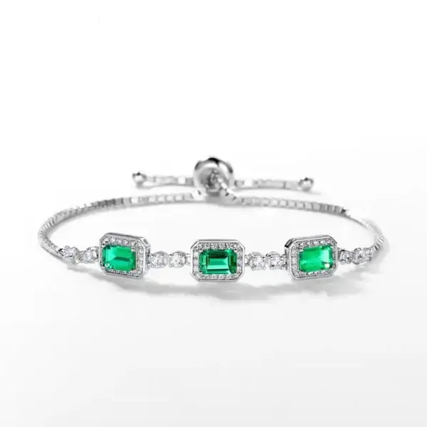 Emerald gemstone bracelet